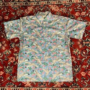 RARE Reyn Spooner Cranberry Goose Shirt Size Medium!